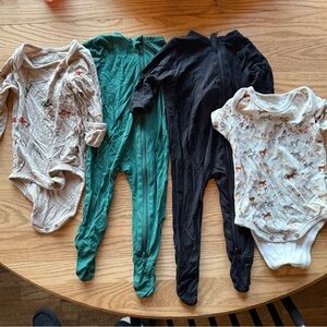 Kyte baby bundle 0-3 months (3 kyte and 1 Apple Parks) sleeper pajamas onesies